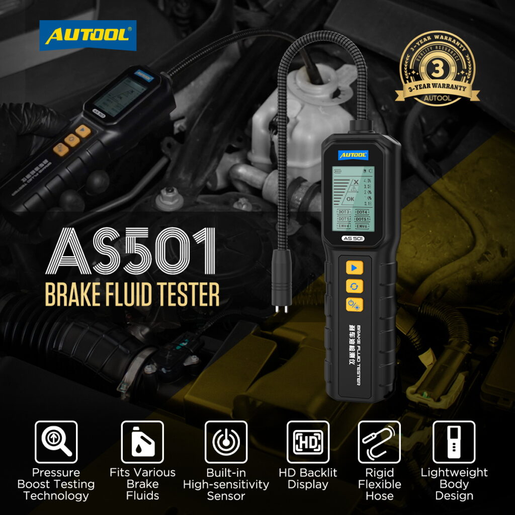 AUTOOL New Product Release | AS501 MINI Brake Fluid Tester – image 1