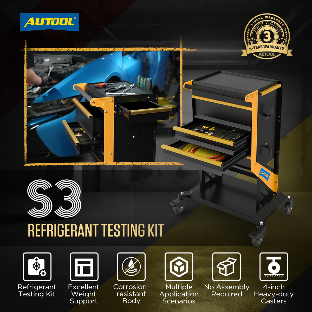 AUTOOL New Product Release | S1/S2/S3 Automotive Service Cart Kit – image 8