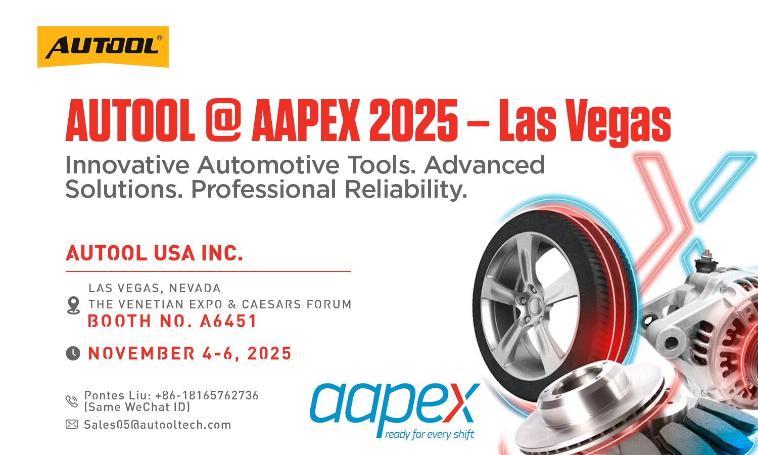 Join AUTOOL at AAPEX 2025 — Meet Us in Las Vegas! – image 1