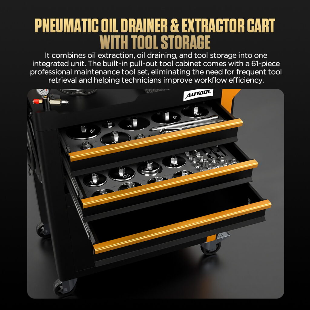 AUTOOL New Product Release | OD760 Pneumatic Oil Drainer & Extractor – image 3