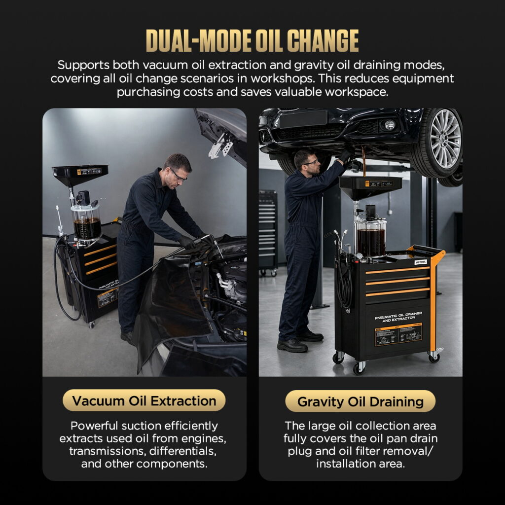 AUTOOL New Product Release | OD760 Pneumatic Oil Drainer & Extractor – image 4
