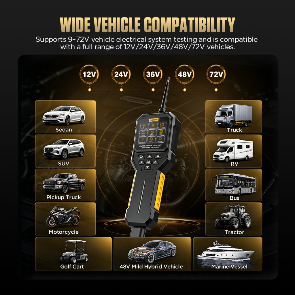 AUTOOL New Product Release | DM109 Automotive Circuit System Tester – image 7