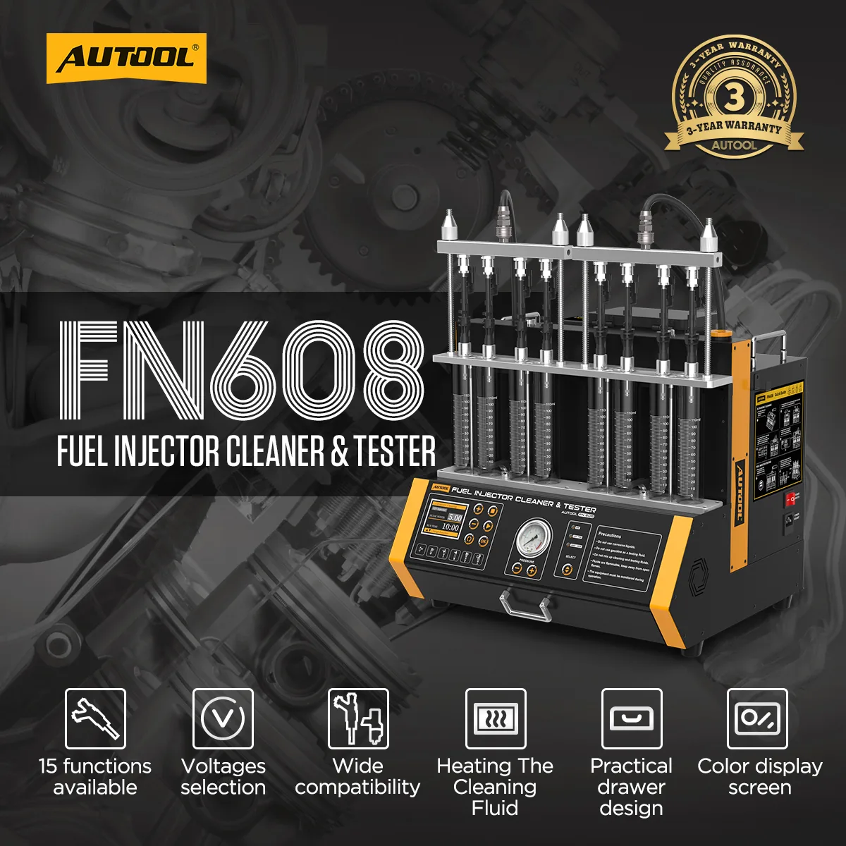 FN608 Fuel Injector Tester & Cleaner – image 2