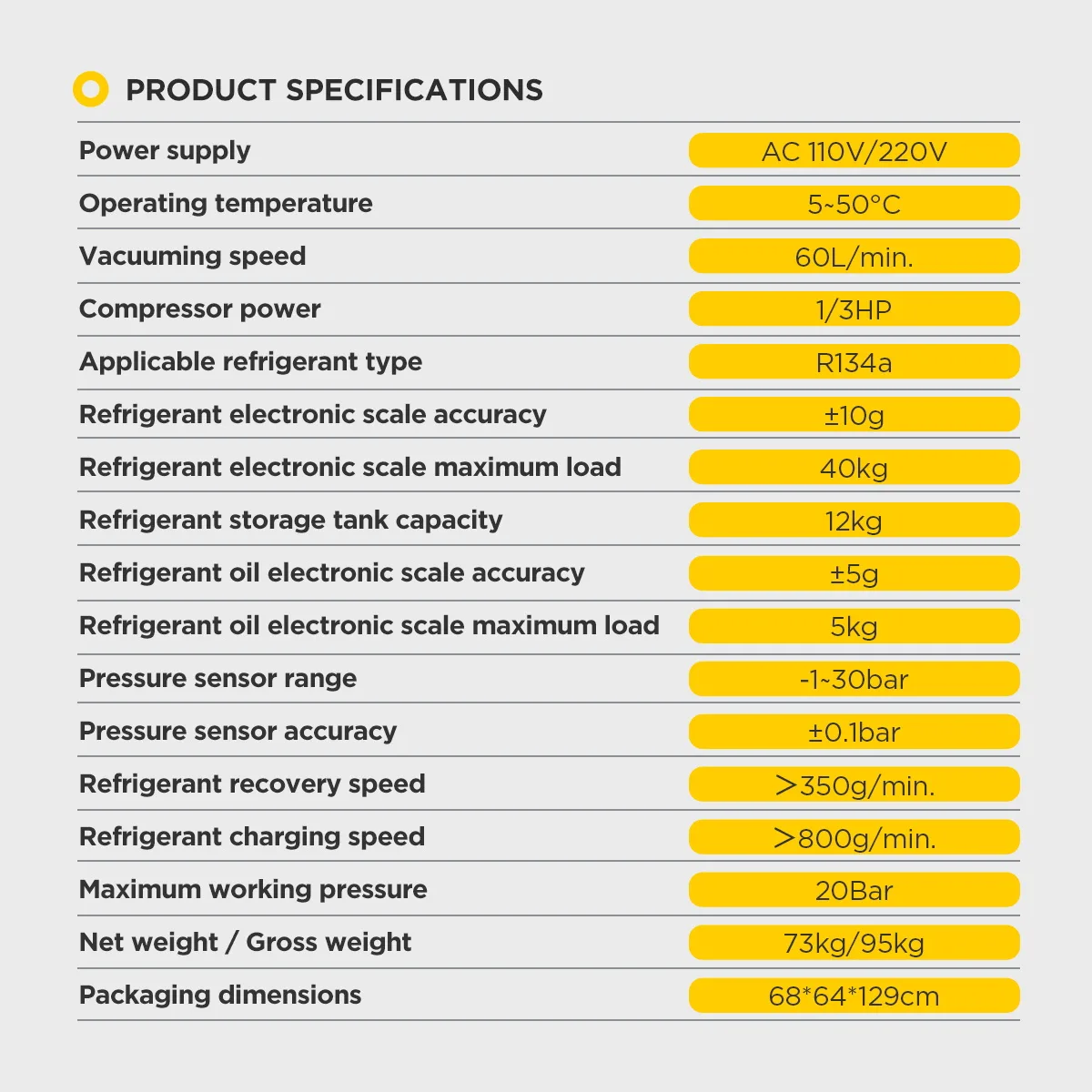 LM806 AC Refrigerant Recovery Machine – image 16