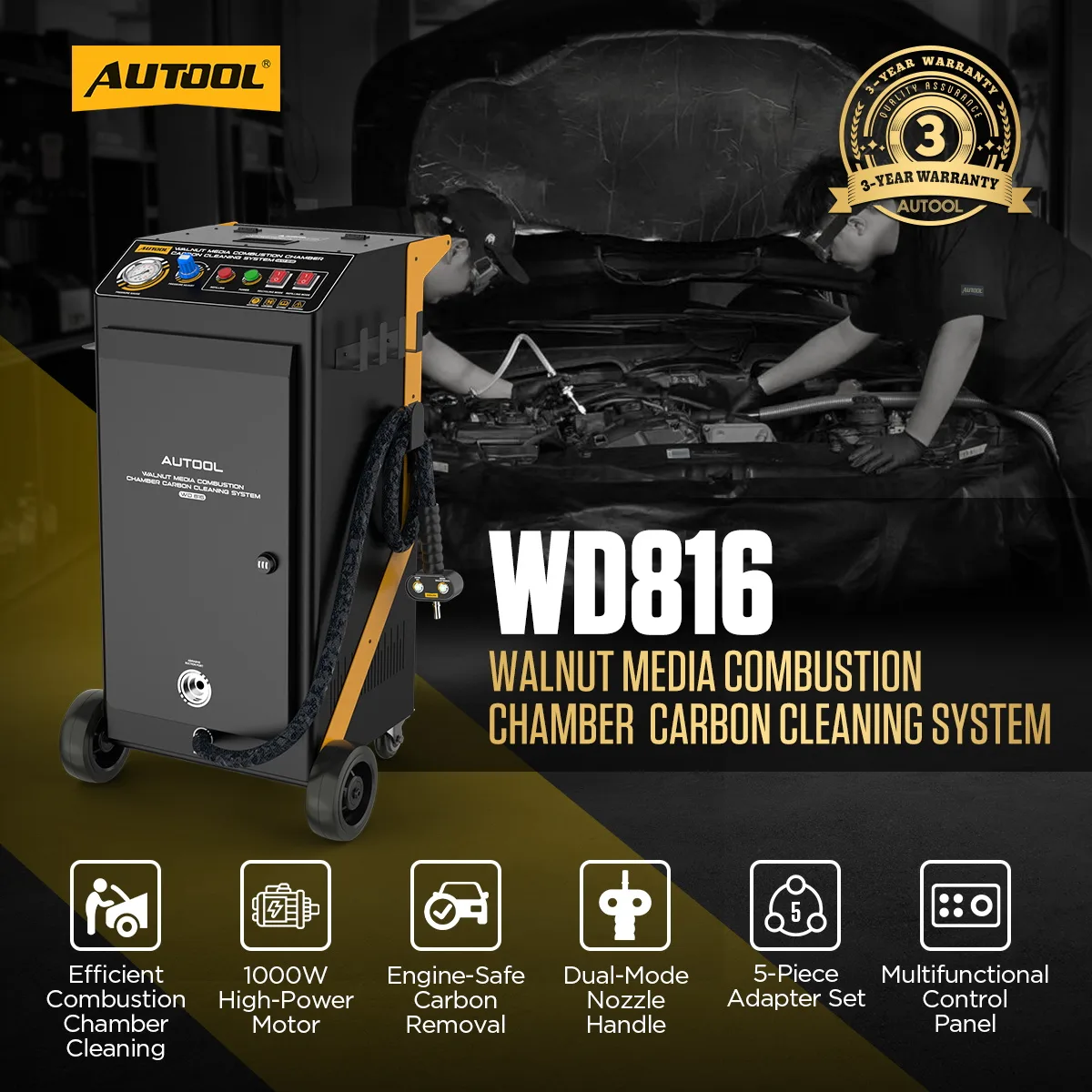 WD816 Walnut Shell Blasting Carbon Cleaner – image 2